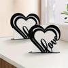 Heart-Shaped Wrought Iron Napkin Holder for Home Decor