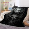 Totenkopf Totes Mädchen 3D Gothic Horror Weiblich Rose Weiche Flanelldecke für Betten Schlafzimmer Sofa Picknick, Überwurfdecke zum Zudecken Freizeit