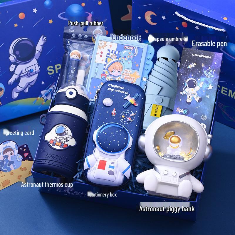 Kindertag Astronauten-Schreibwaren-Geschenkbox für 10-jährige Jungen - Überraschungs-Geburtstags- & Einschulungsgeschenk