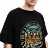 50 Years Old 50th Birthday Gifts Merch Shirt Men Women Vintage 1974 People Novelty Pure Cotton Graphic Print Tee Shirts