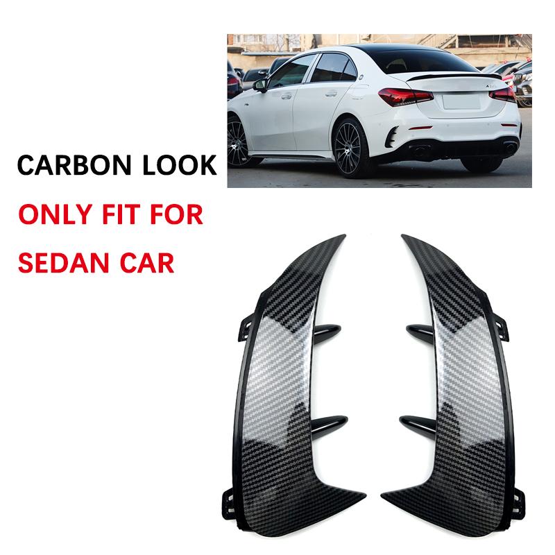 Piemērots Mercedes-Benz piederumiem CLA W177 Hečbeks A45 A35 A180 A200 A220 AMG 2019+ Aizmugurējais buferis spoileris sānu Canard gaisa ventilācijas atvere C