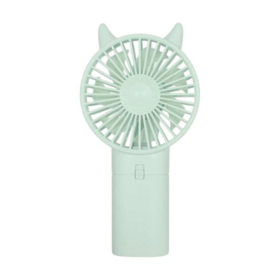 Handheld Fan Cartoon Cat Ear Design Adjustable Wind Speeds Battery Operated Pocket Fan Quiet Low-Noise Motor Cooling Fan
