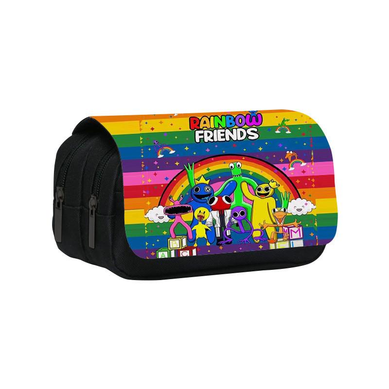 Trousse cu Strat Dublu Rainbow Friends cu Capacitate Mare pentru Studenți și Copii