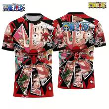 Men's Fashion One Piece T-Shirt Zoro Art Print Boys Clothes Girls Short Sleeve Men Jersey Lightweight Tops