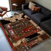 2025 Neu HOMM3 Heroes of Might and Magic Karte Schatzkiste Spiel Teppich für Wohnzimmer Schlafzimmer Zuhause Sofa, Rutschfeste Fußmatte