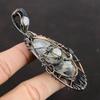 Evil Eye Maligano Jasper Pendant Copper Wire Wrapped Pendant Gemstone Pendant Handmade Copper Jewelry Gift For Her Moonstone Copper Pendant