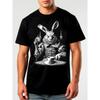 Alicja w Krainie Czarów Biały Królik Koszulka Gotycka Ciemna Sztuka Szkic Graficzny T-shirt Vintage Kubek do Herbaty Nadrukowany T-shirt Codzienny Modny Top_
