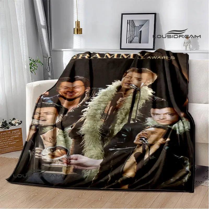 Singer H-Harry-Styles Printed Blanket Picnic Blankets Flange Warm Blanket Soft and Comfortable Blanket Bed Linings Birthday Gift