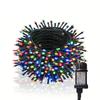 Lampade LED 500l, bianco caldo, albero di Natale, festività, interno, esterno, 3+25m