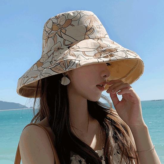 Klobouk Bucket Hat Oboustranný Nositelný Rybářský Klobouk s Velkým Krempem Vestavěný Měkký Ocelový Drát Nastavitelná Větruodolná Šňůrka Klobouk Chránící Před Sluncem