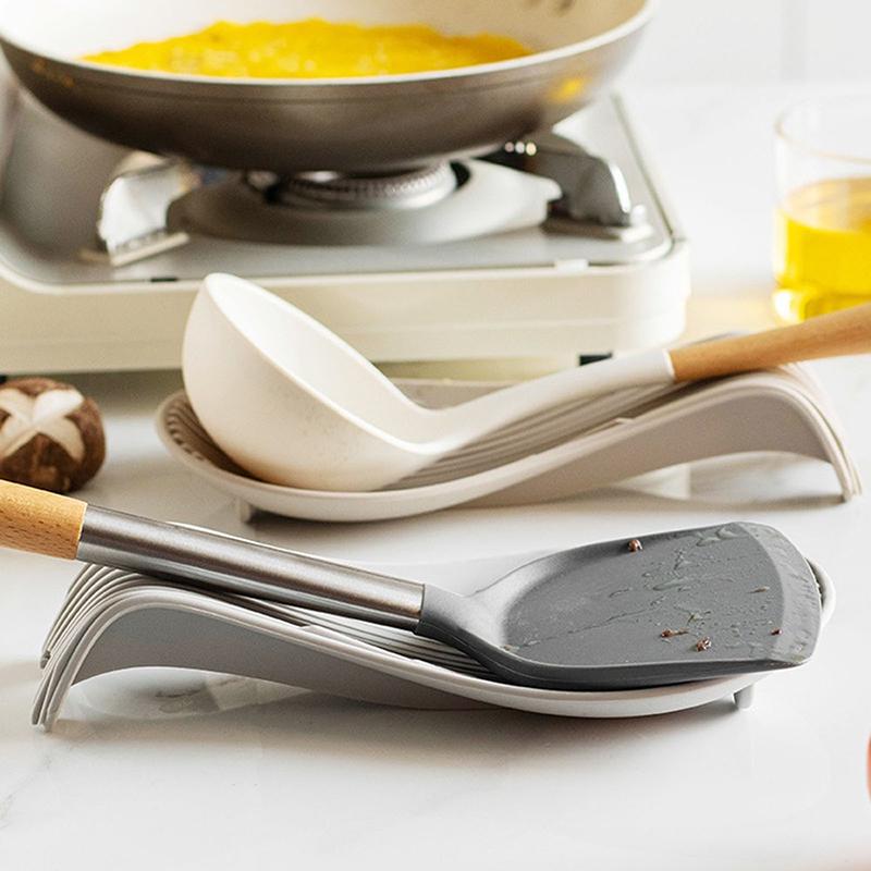1 Peça Suporte de Colher de Silicone Descanso de Colher de Cozinha Utensílio Resistente ao Calor Prateleiras de Armazenamento Ferramentas de Cozinha Acessórios de Cozinha