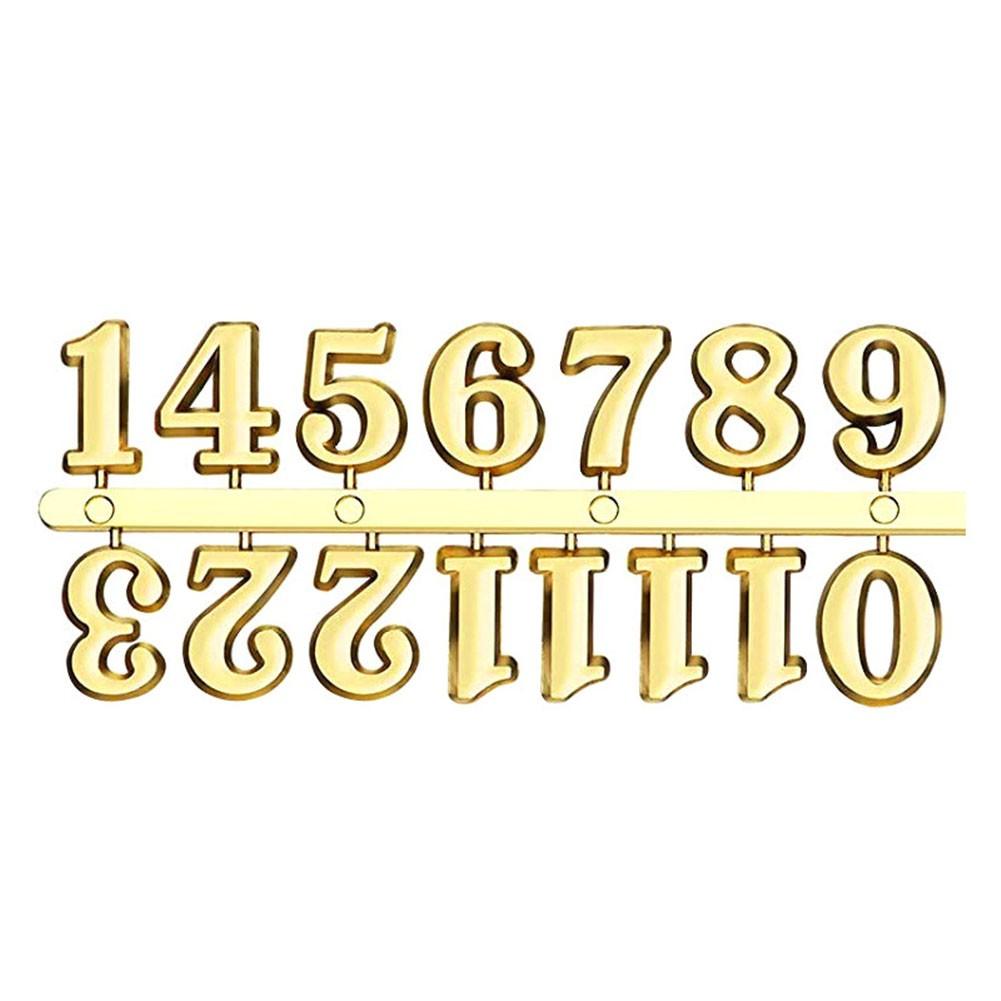 DIY Uhr Ziffern Teile Gold Kunststoff Römische Ziffern
