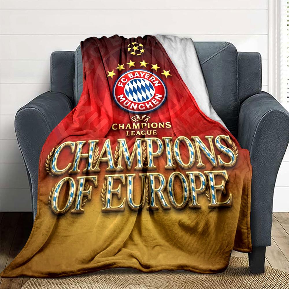 FC Bayern München Nyomtatott Flanel Takaró Kiváló Minőségű Meleg Kényelmes Fedél Minden Évszakra Tökéletes Ajándékba Otthoni Dekoráció