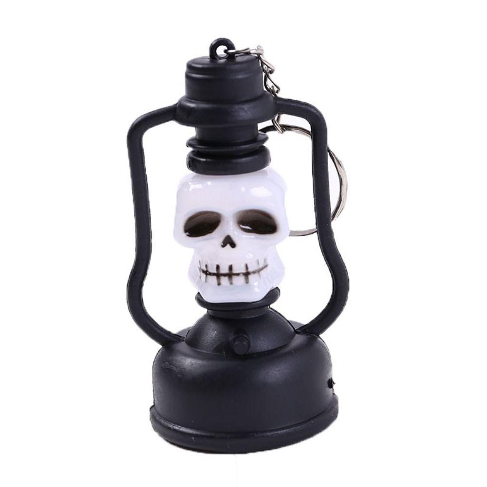 Gradient Flash Plastic Pumpkin Candle Light Handheld Small LED Skull Lamp Colorful Creative Night Light Key Chain