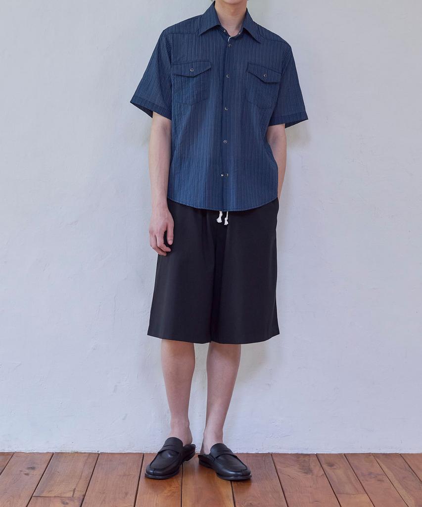 SENTAIR Easy Wide Bermuda Pants_Black