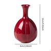 Red Ceramic Vase, Flower Vases, Creative Decorative Desktop Vase for Fireplace Living