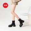 Hoge Martin boots met dikke zool voor dames, Britse stijl, 2024 nieuwe herfst, veelzijdige ins afslankende laarzen, dikke hak Martin boots voor dames