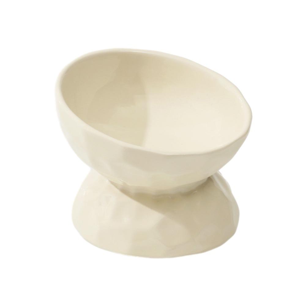 Ceramic Cat Bowl Slanted/Flat Mouth Multi-use Dog Food Feeding Basin Anti Tipping Creative Pet Drinking Feeder Kitten Puppy