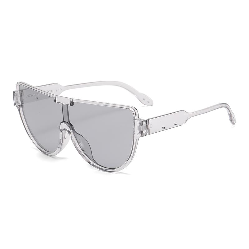 Fashion New Retro Oversized Sunglasses Women Integrated Frame Eyeglasses Punk Style Street Pography Glasses