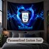 Custom Name Text Tapestry,Preston North End Decorative Wall Hanging, Background Tapestry For Home Bedroom