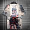 Warrior Katana Girl's 3D Printed Personalized Anime T-shirt