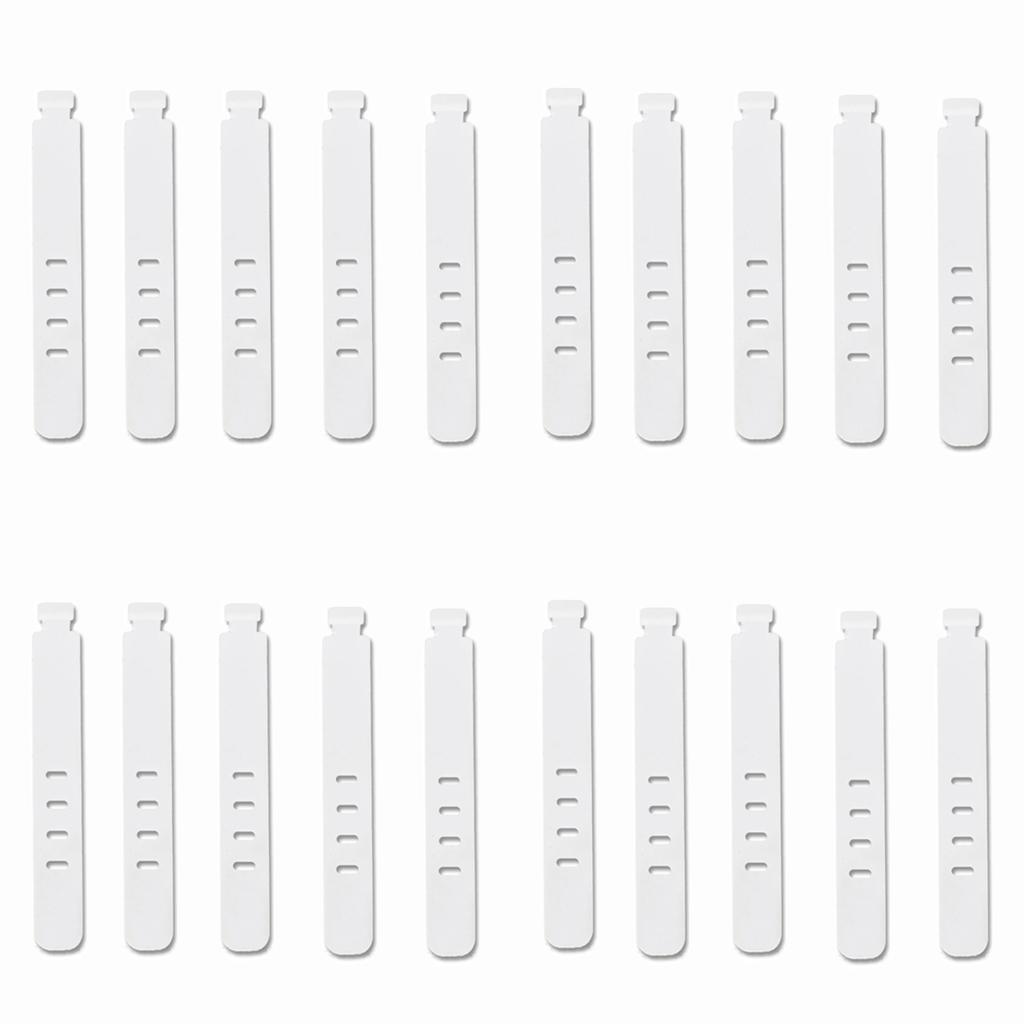 20pcs/set Cable Ties Cord Organizer Management Silicone Wire Holder Straps Zip Clips Reusable Tie Wraps Keeperwinder Rubber