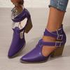 Women Shoes Sexy Pointed High Heeled Sandals Fashion Casual Leather Sandals Belt Buckle Design Women's Sandals Summer Cool Boots
