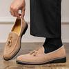 Four Seasons Business Men Fringed Shoes Men One-foot Casual Comfortable Breathable High-quality Loafers Social Shoes Sizes 38-47