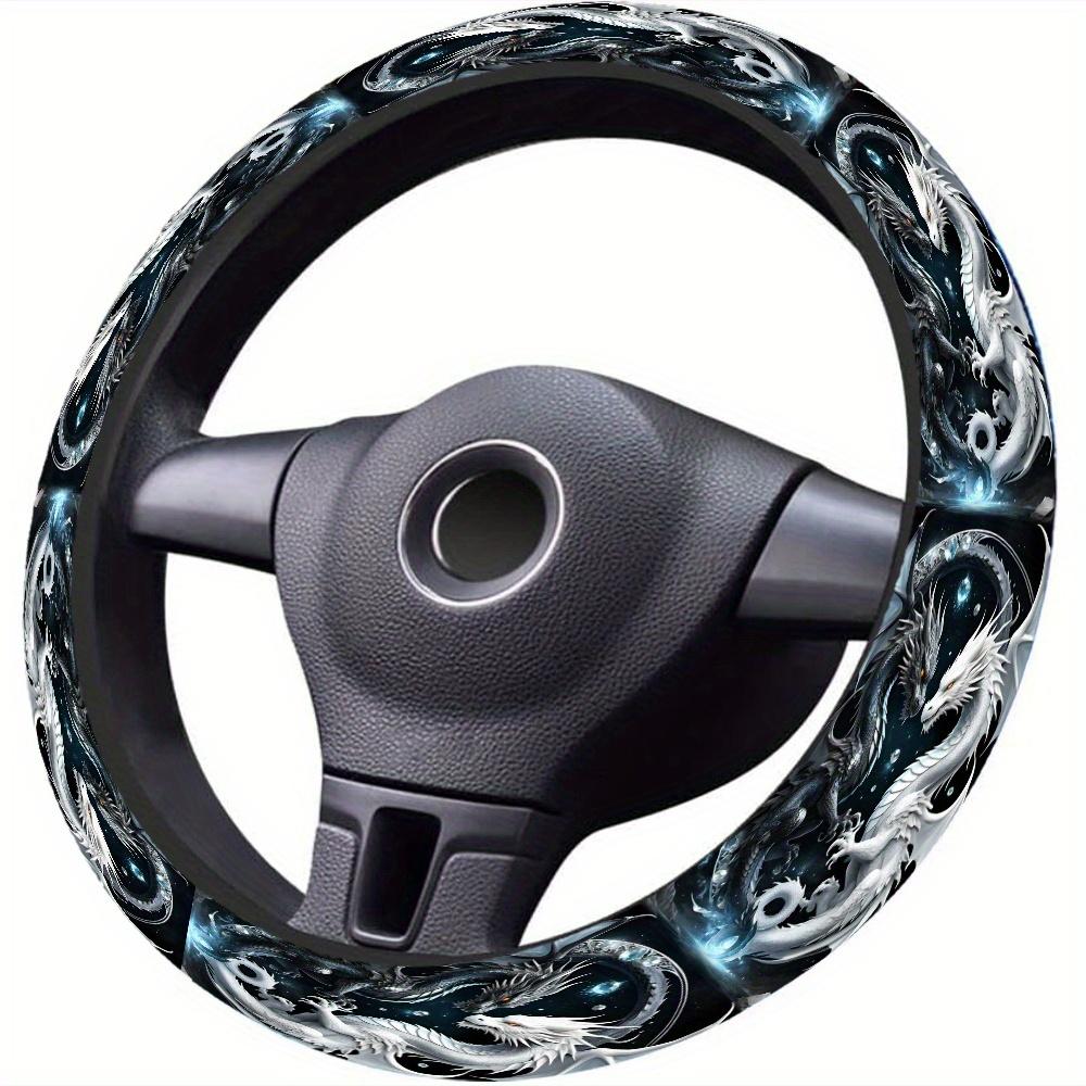Dragon Duel Lenkradbezüge Anti-Rutsch Elastizität Auto Zubehör Lenkradschutz Universal 15 Zoll für Autos SUVs