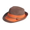 Summer Parent-Child Straw Hat Foldable Fedoras Men's Sunscreen Sun Hat Women's Beach Hat Children's Top Hat Small Bowler Hat