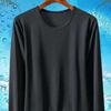 Men Long Sleeve Tee Breathable Mesh Cooling Shirt Loose Fit Summer Sun Protection T-shirt for Sports Holiday Street