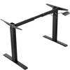 Electric Standing Desk Frame Adjustable 70-117 Cm H Black Workstation Base