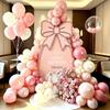 Pink Bow Balloon & KT Board Set for Baby Birthday Party Decorations