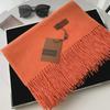 Unisex Solid Color Imitation Cashmere Scarf - Autumn/Winter Korean Style Tassel Shawl