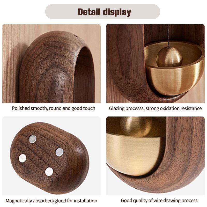 Japanese Wooden Wind Chimes Wooden Door Bell Home Decor Doorbell Entrance Door Bells Hanging Pendants Wireless Jingle Bell