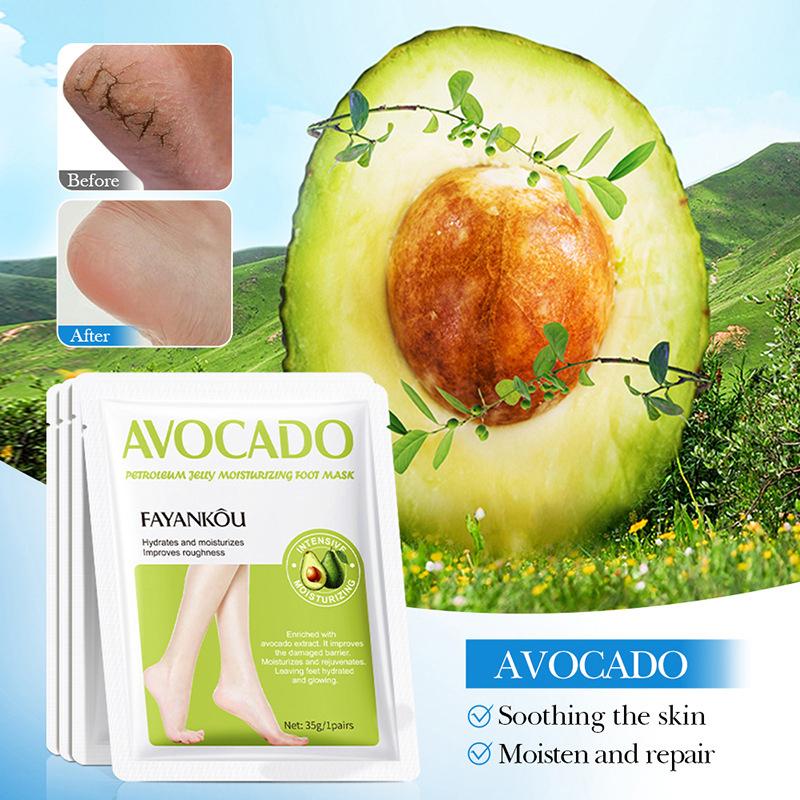 Fayankouavocado Exfoliating Foot Mask Feet Pedicure Remove Dead Skin Moisturizing Foot Exfoliator Feet Masks Skin Care