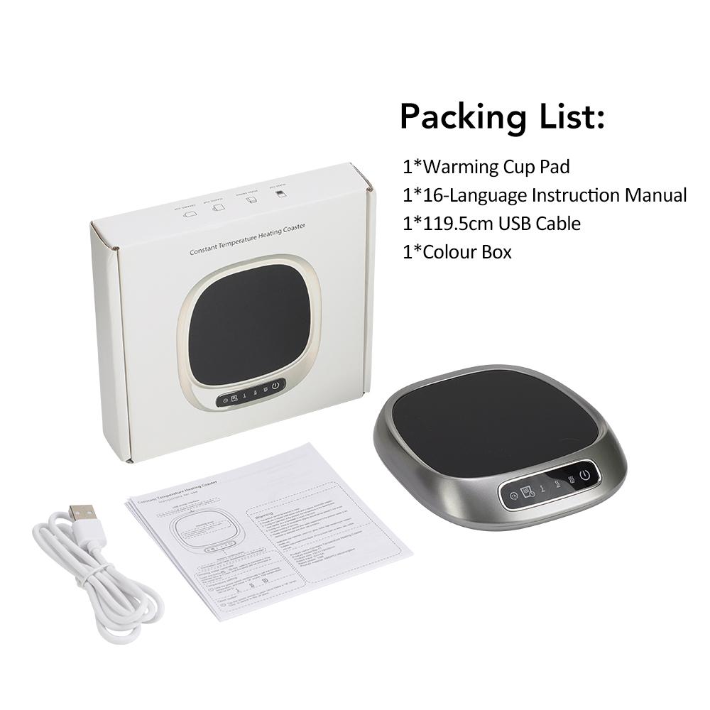 Portable Electric Beverage Warmer with Advanced Temperature Control Heating Pad Automatic Shut Off Desk Mug Heater