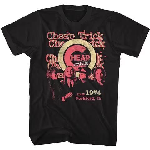 2026 new Unisex Cheap Trick  Nonmainstream and Heavy Metal Band Retroinspired Trendy  Loose sleeved Fashion Casual