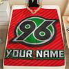 1PC Custom Name Hannover 96 Patterned Flannel Blanket Suitable For All Seasons for Home Decor Warmth and Comfort Gifts Holiday Present_lx