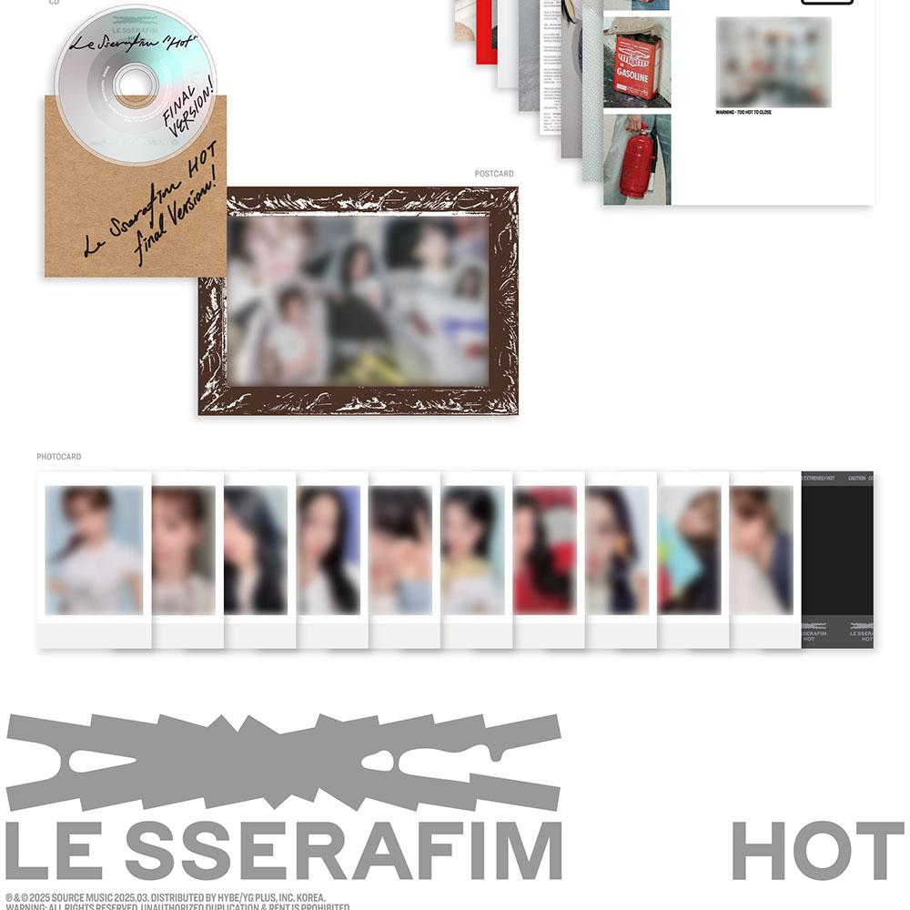(ÉTUI EN ÉTAIN ver.) LE SSERAFIM [HOT] 5ème MINI ALBUM
