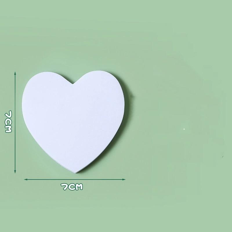 50pcs/set Creative Love Post-it Notes for Elementary School Students, Junior High School Students, Heart-shaped Note Stickers