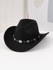 Classic cowboy hat retro jazz hat ethnic woolen top hat felt hat retro imitation sheep hat jazz hat