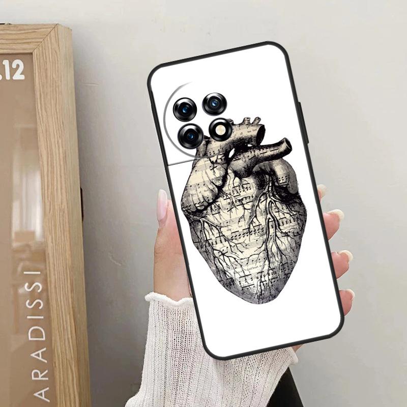 Anatomical Heart Anatomy Case For OnePlus Nord CE 4 3 2 Lite 2T N10 N20 N30 OnePlus 12 11 9 10 Pro 8T 10T 12R Cover