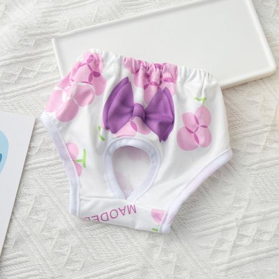 Pantaloni menstruali pentru animale de companie Scutece confortabile, absorbante pentru câini, previn mizeria, cu modele de desene animate, pantaloni scurți respirabili, Lenjerie de corp Chiloți pentru animale de companie, haine pentru câini