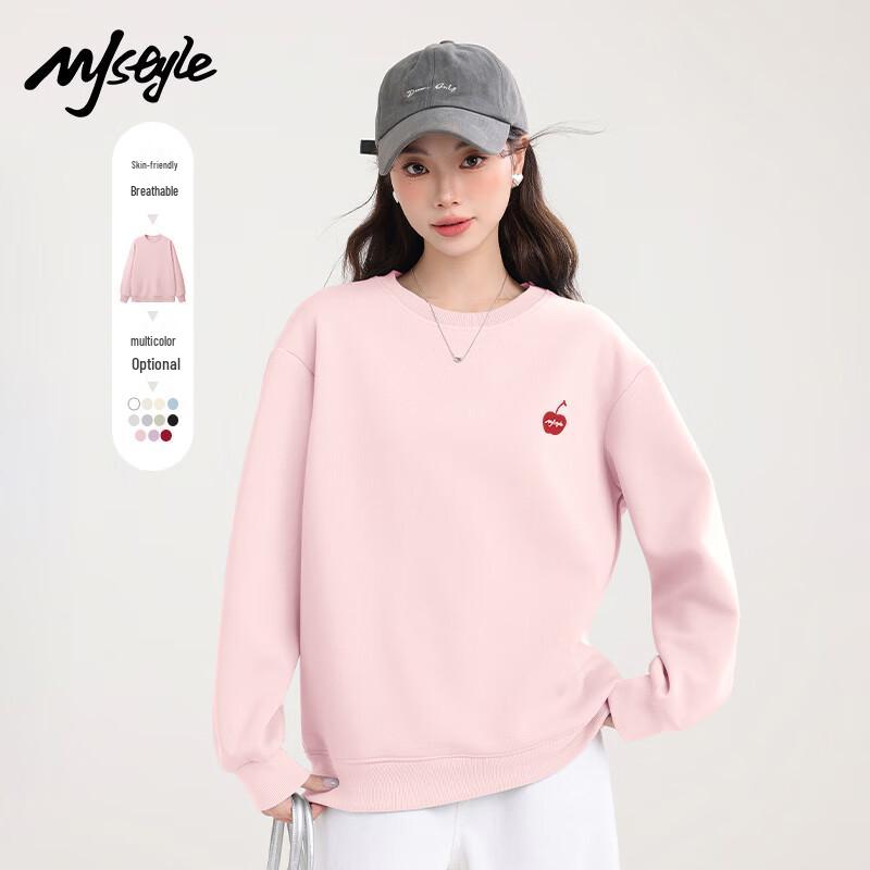 MJ STYLE Women's Round Neck Loose Fit Sweatshirt
