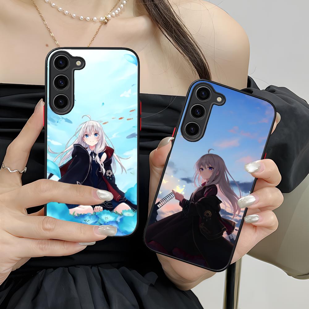 Wandering Witch Elaina Silicone Mobile Phone Case for Samsung Galaxy S26 S25 S24 S23 S22 S21 Plus FE Ultra Colorful Cover