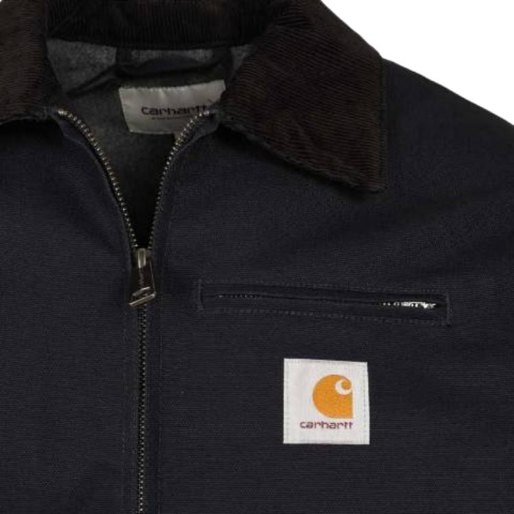 Carhartt WIP Loose Fit Logo Patch Zip Long Sleeve Jacket Men Jackets I015264-0DI-01