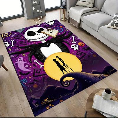 1pc The Nightmare Before Christmas Carpet Area Rug, Bedroom, and Playroom Durable, Stain-Resistant, and Easy To Clean, Living Room