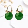 Ancient Style Jade Bead Earrings Gentle Temperament Ear Buckle For Women Girls Retro Earrings Jewelry Accessories Gifts