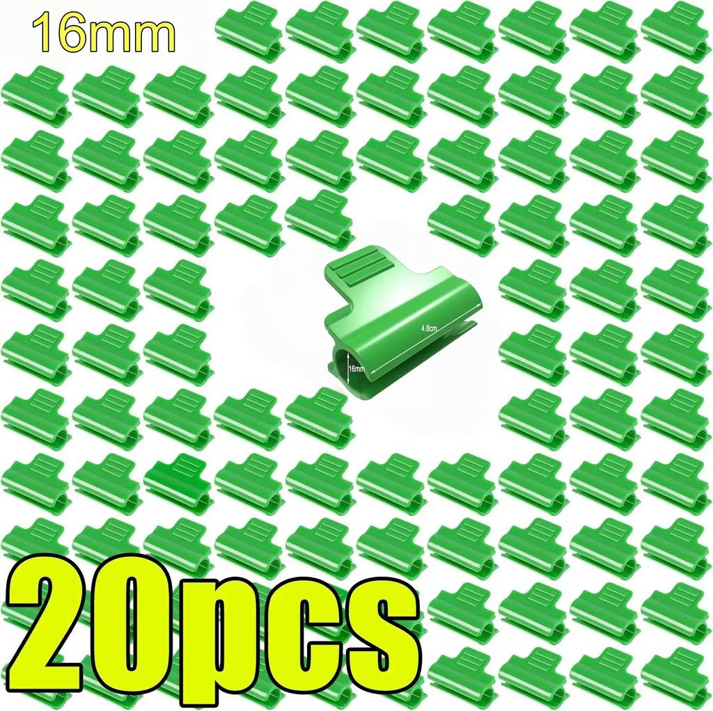 Greenhouse Film Clips Sunshade Net Fixing Clamp for Fiberglass Arch Hoop Grow Tunnel Garden Greenhouse Accessories Snap Clamp